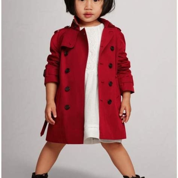 Burberry Red Mini Wiltshire Trenchcoat size 2 - Picture 3 of 16